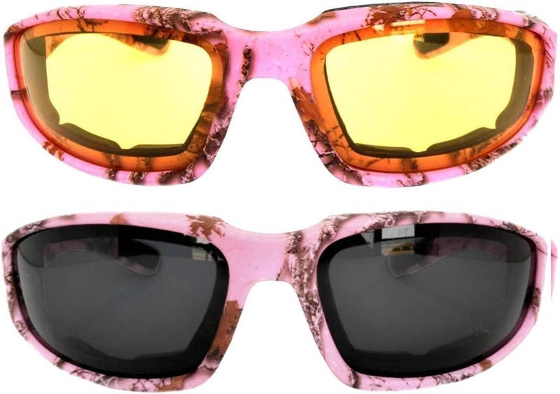 OWL Motorcycle Riding Sport Sunglasses Assorted Color Multipacks, Unisex Foam Padded Wind Blocking Glasses UV400 Protection - Image 1